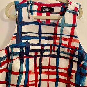 Kate Spade Saturday watercolor mini shift dress